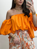 Top BARDOT - Orange