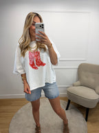 T-shirt Santiags - Blanc