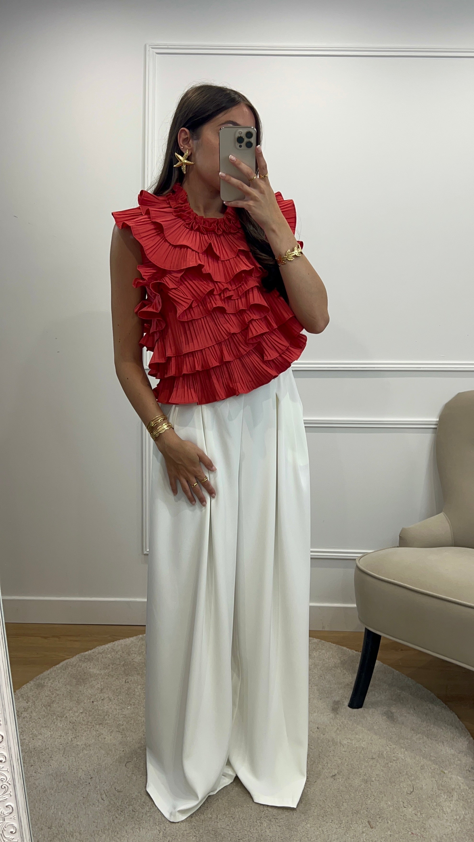 Top MAO - Rouge foncé