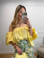 Top BARDOT - Jaune
