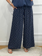 Pantalon Pois - Bleu Marine