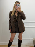 Blazer à carreaux - CHOCO