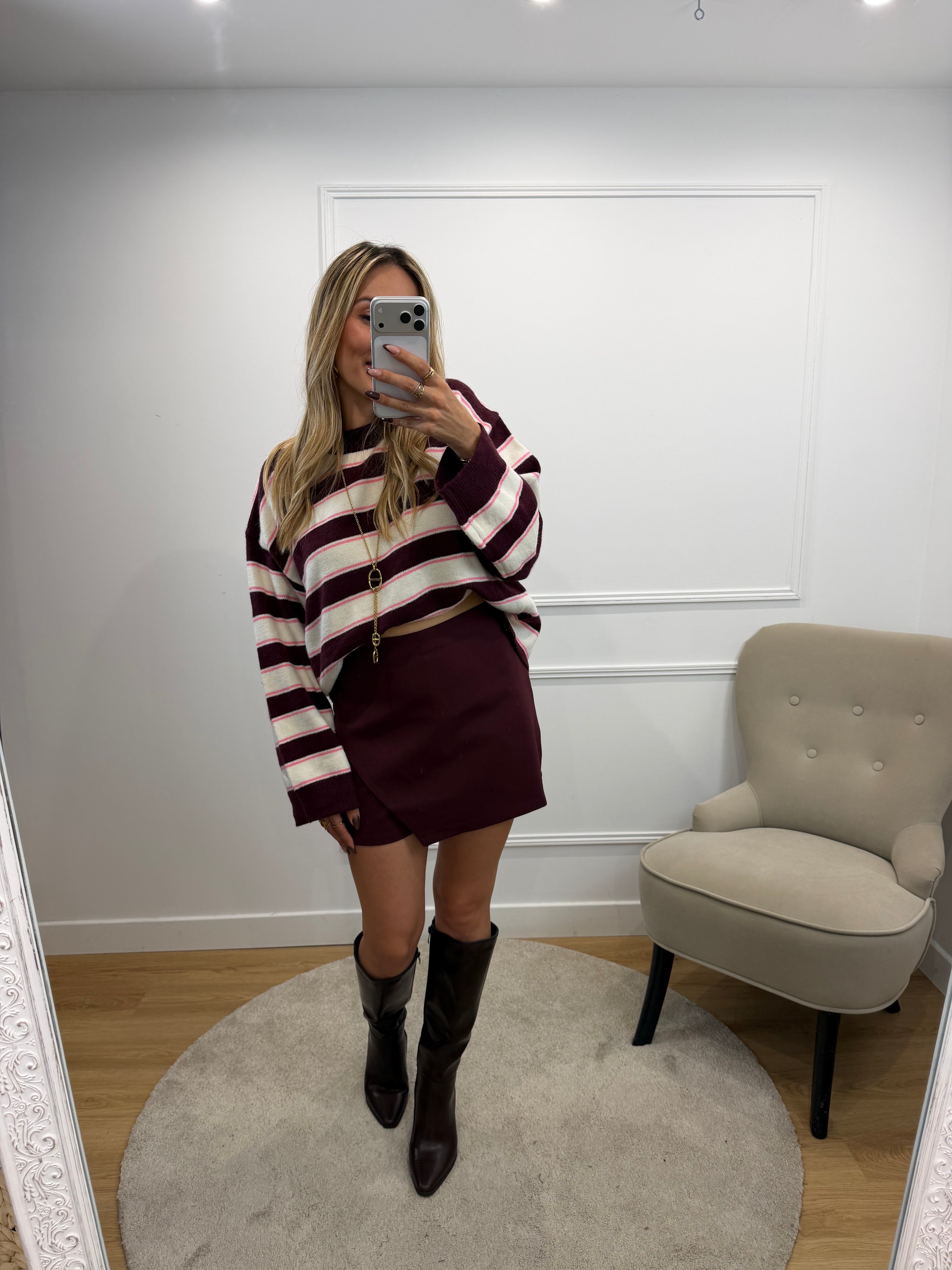 Jupe-short - BURGUNDY