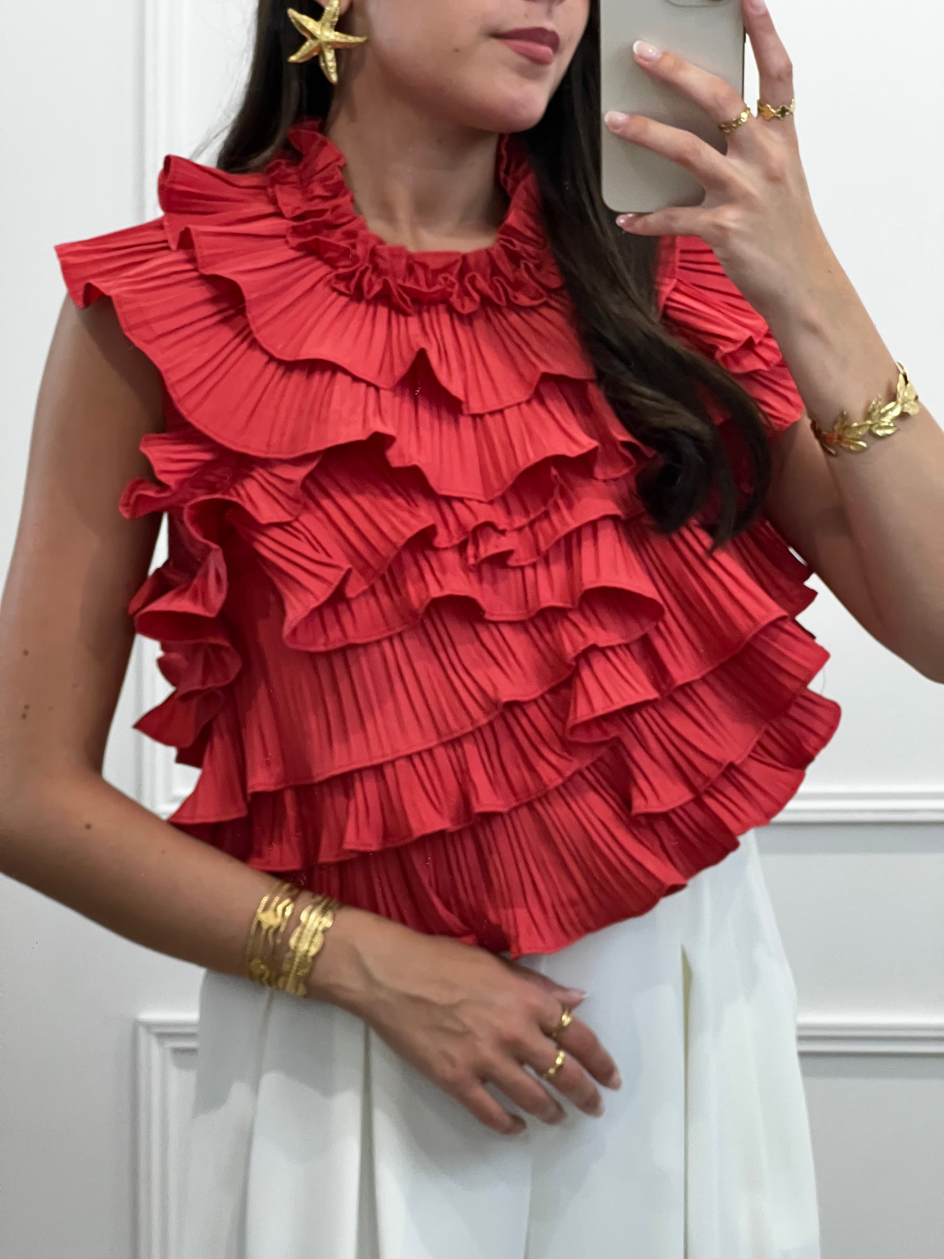 Top MAO - Rouge foncé