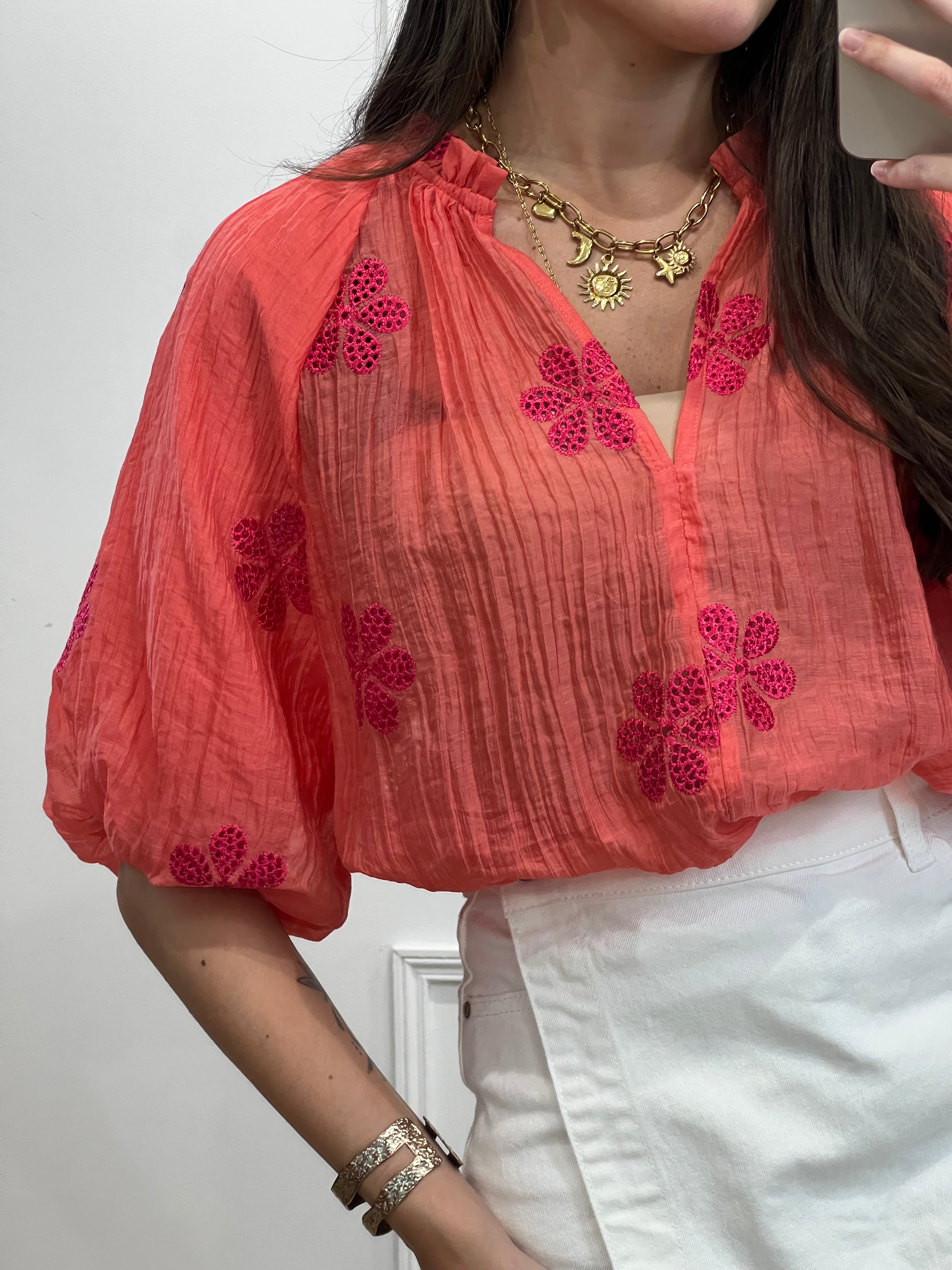 Blouse SUZANNE - Corail