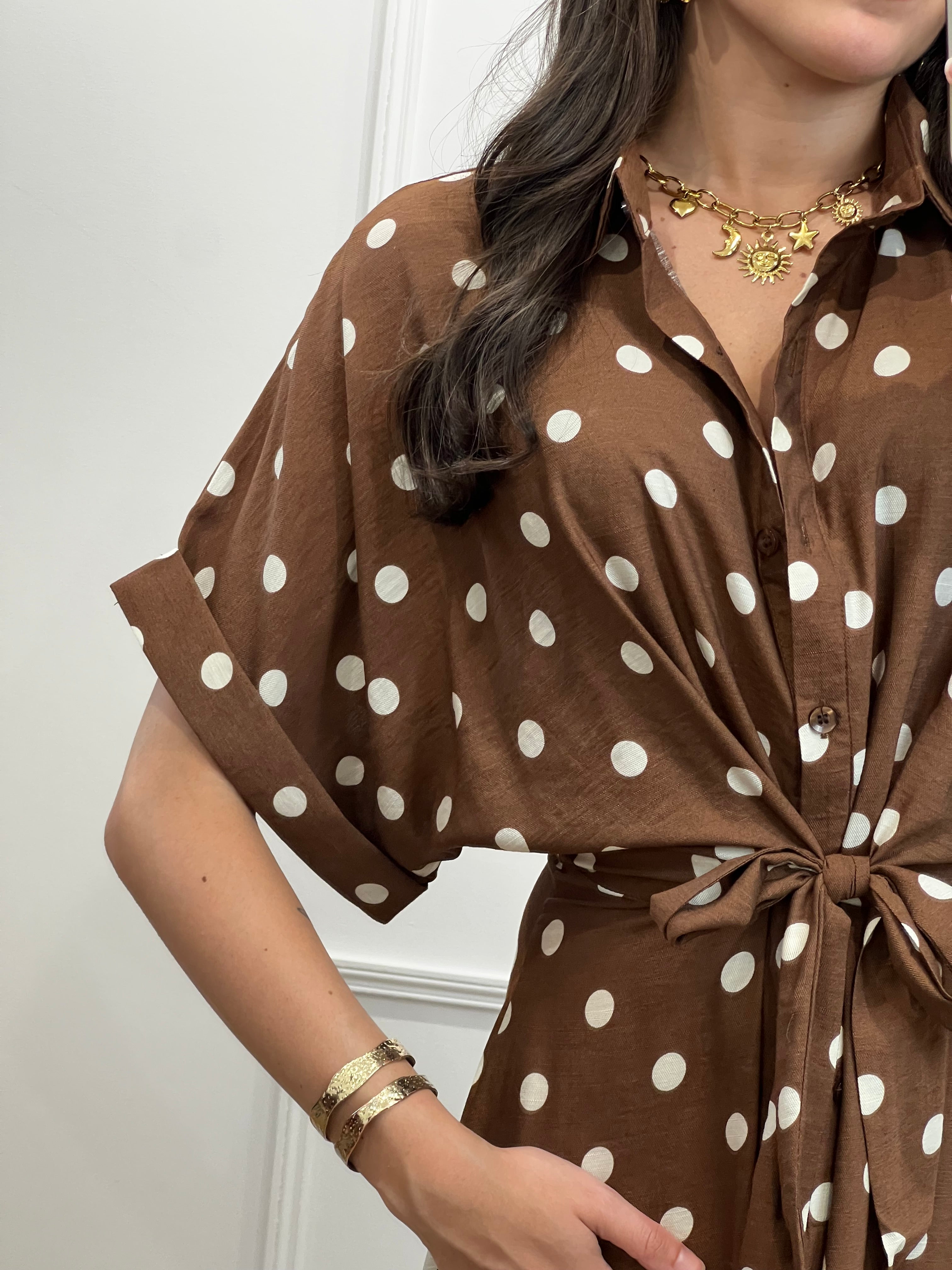 Robe longue à pois - Choco