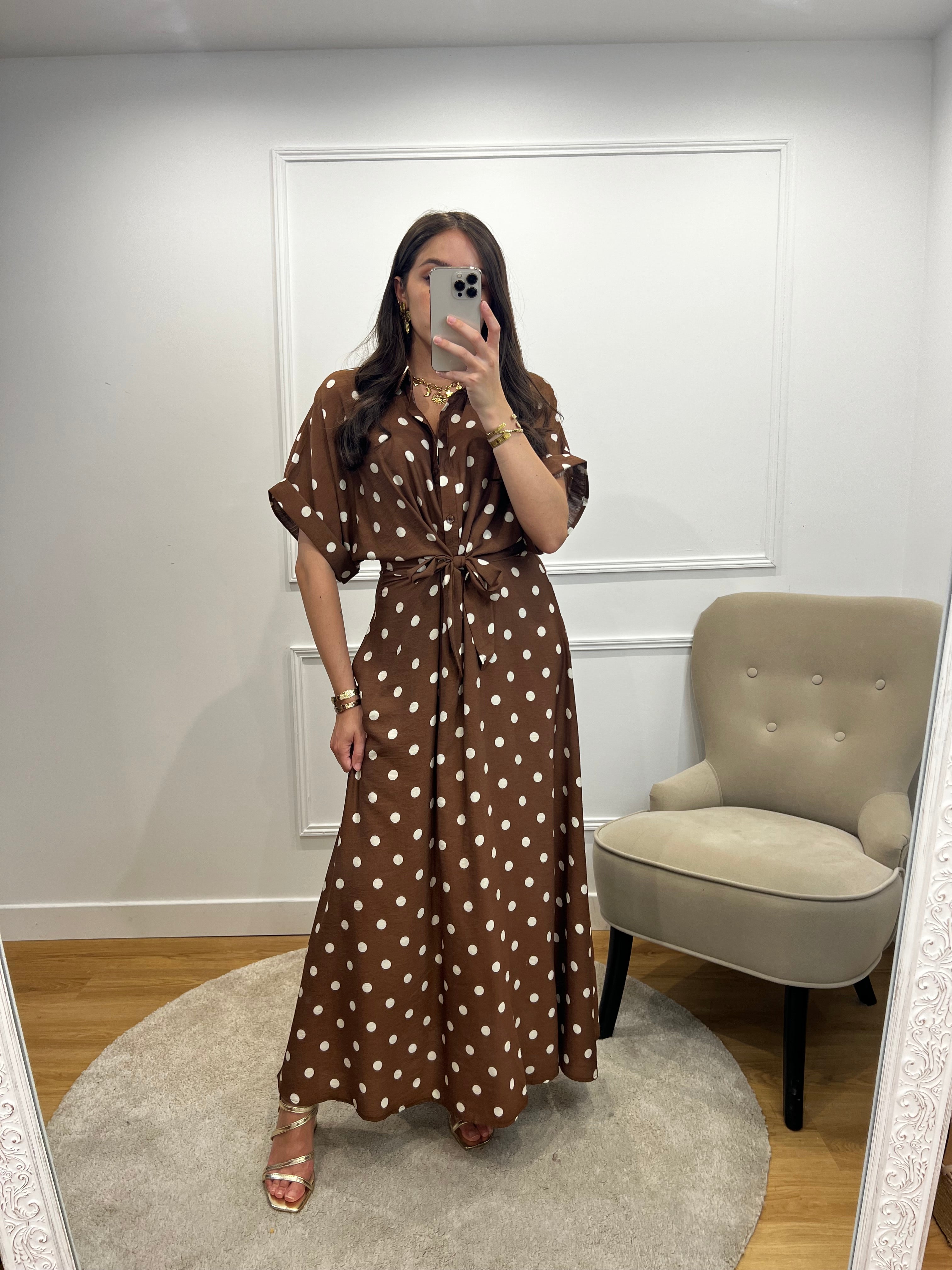 Robe longue à pois - Choco