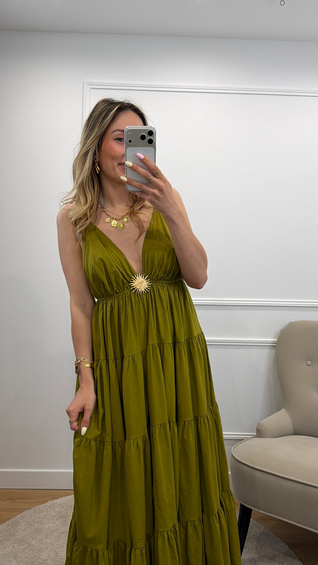 Robe SUN longue - Olive
