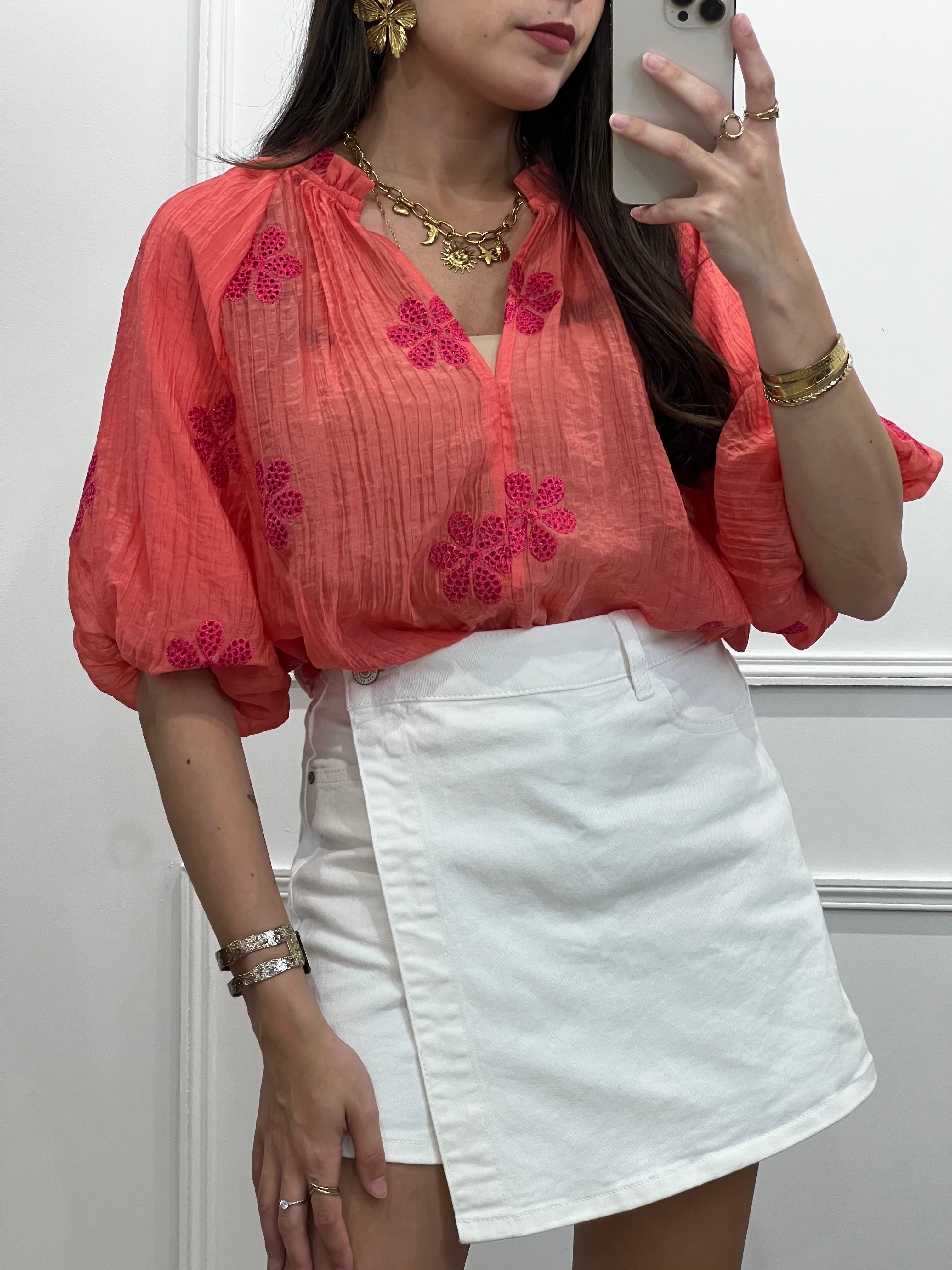 Blouse SUZANNE - Corail