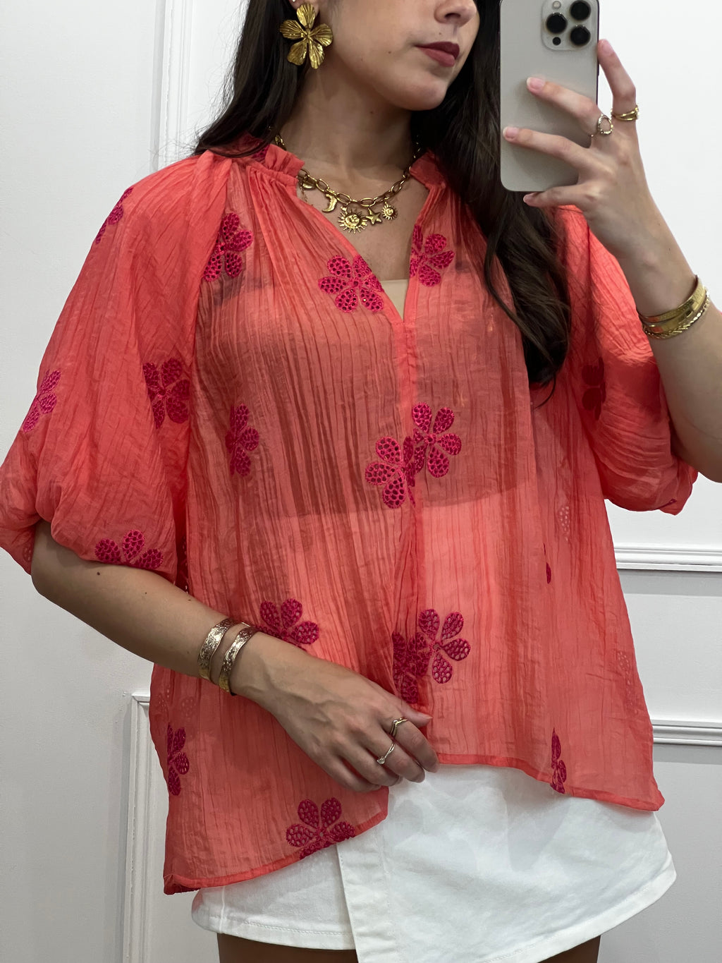 Blouse SUZANNE - Corail