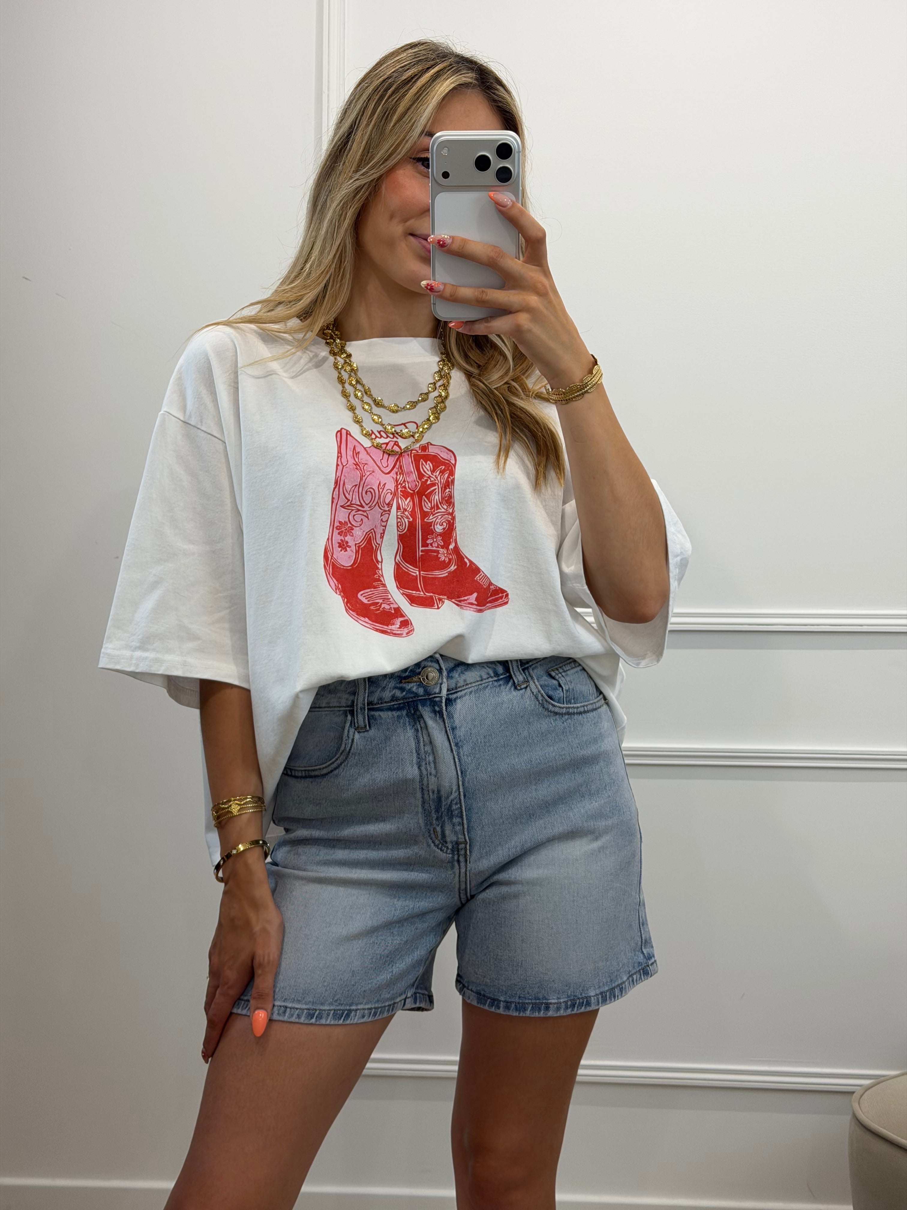 T-shirt Santiags - Blanc