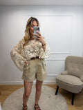 Top CROCHET - Naturel