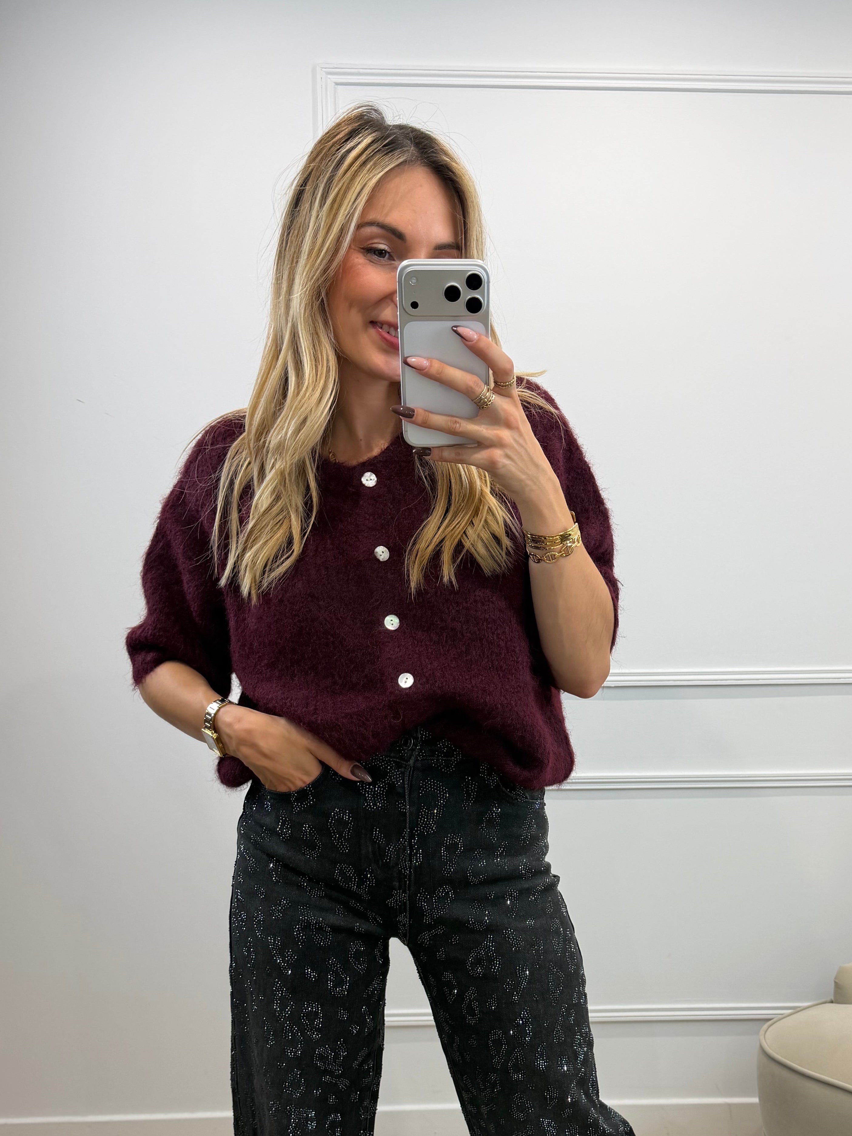 Gilet VICTOR manches courtes - BURGUNDY