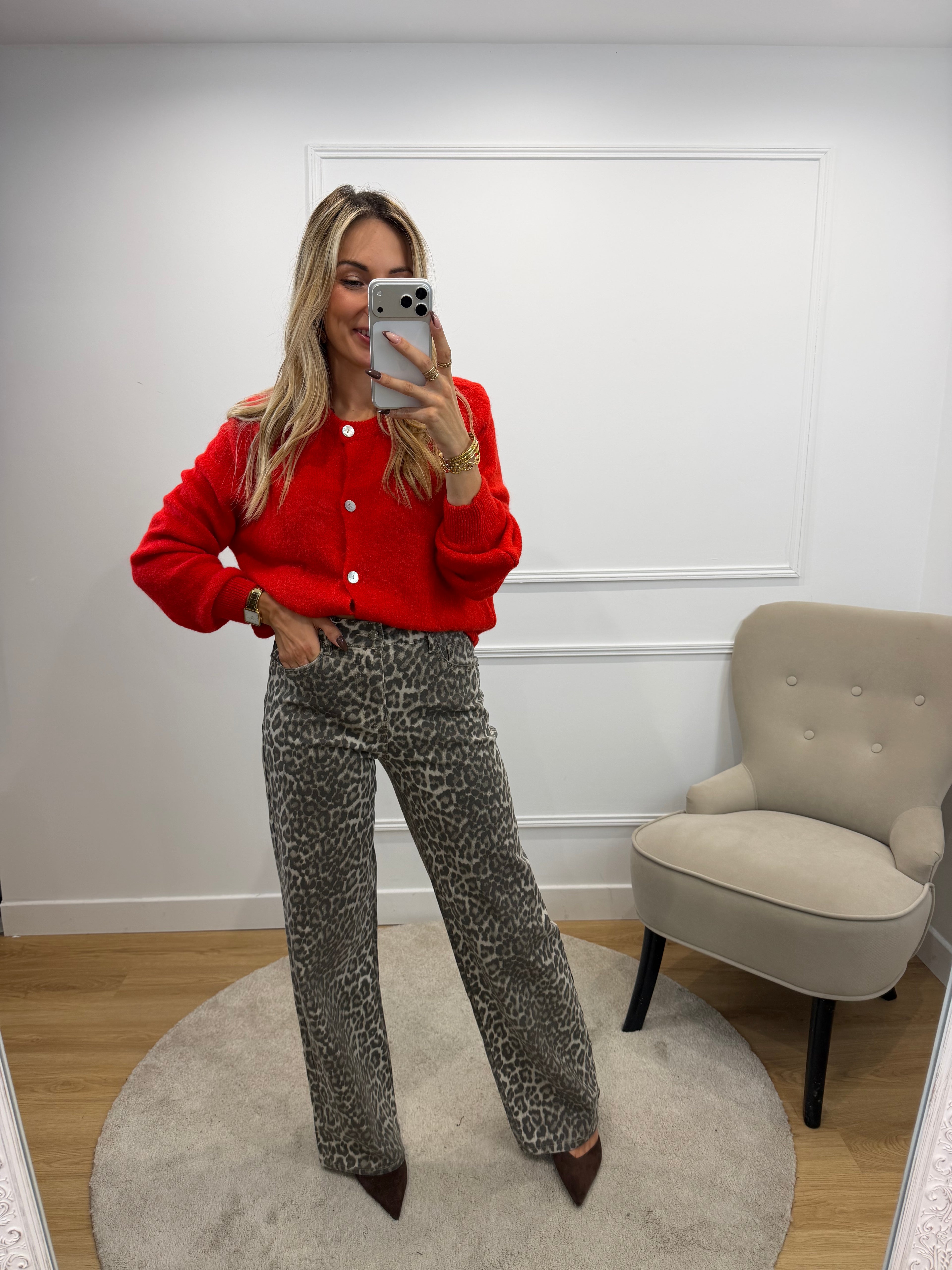 Gilet alpaga MARCEAU - ROUGE