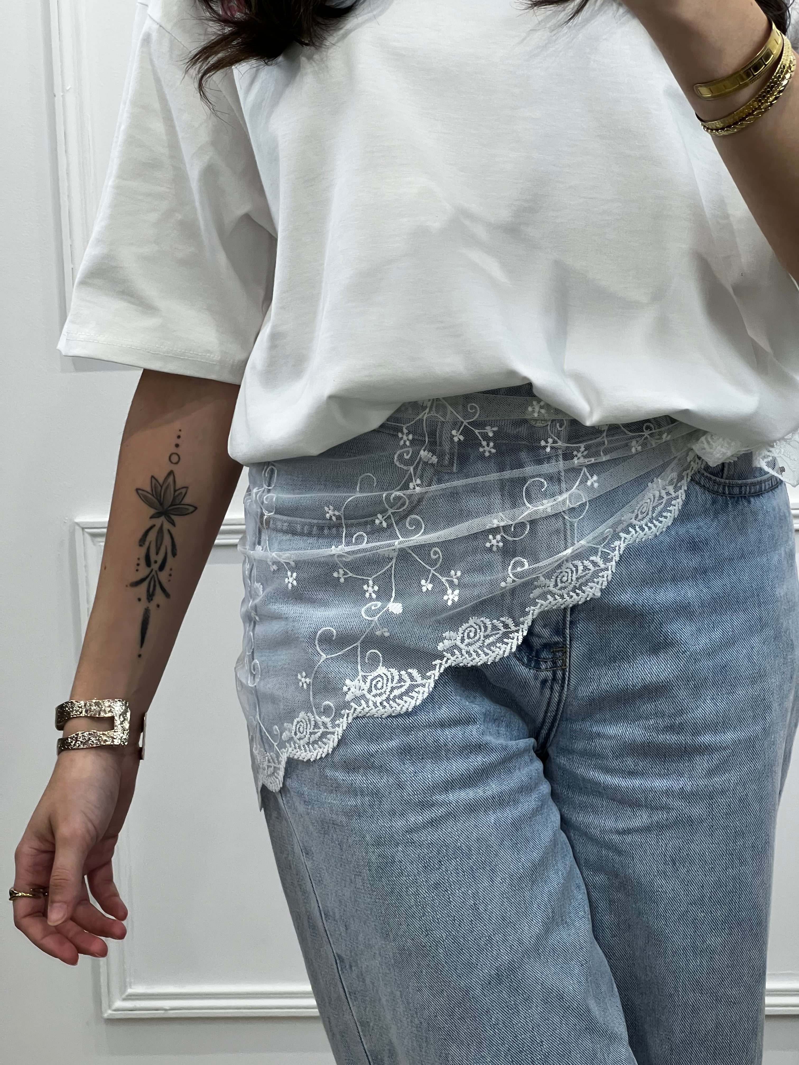 Foulard DENTELLE - Blanc
