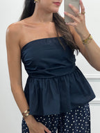 Top Bustier - Bleu Marine
