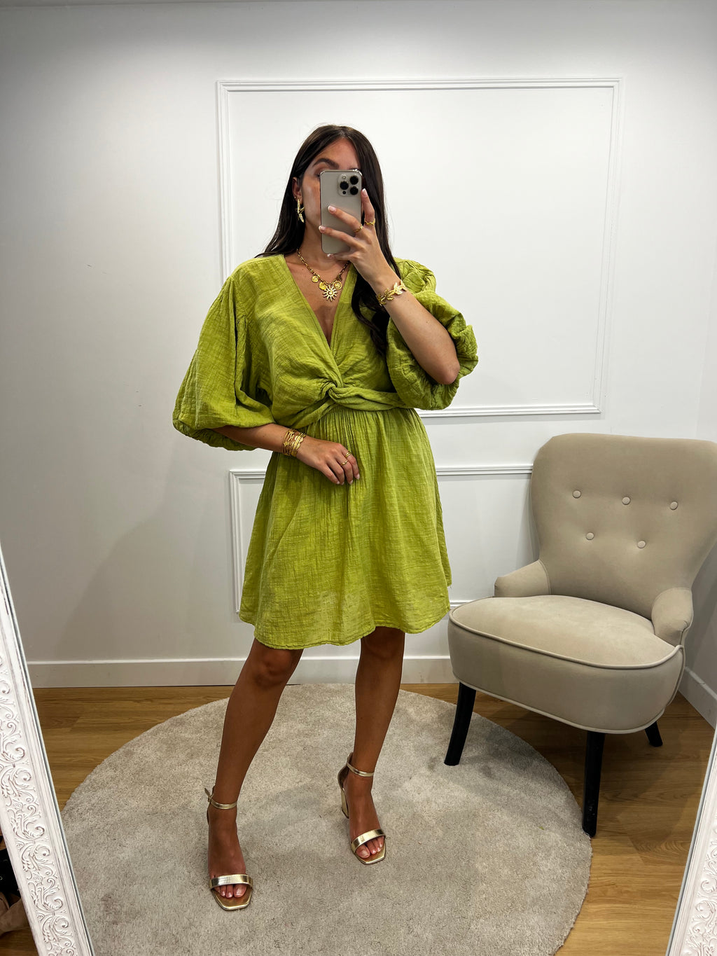 Robe Ambre - Vert olive