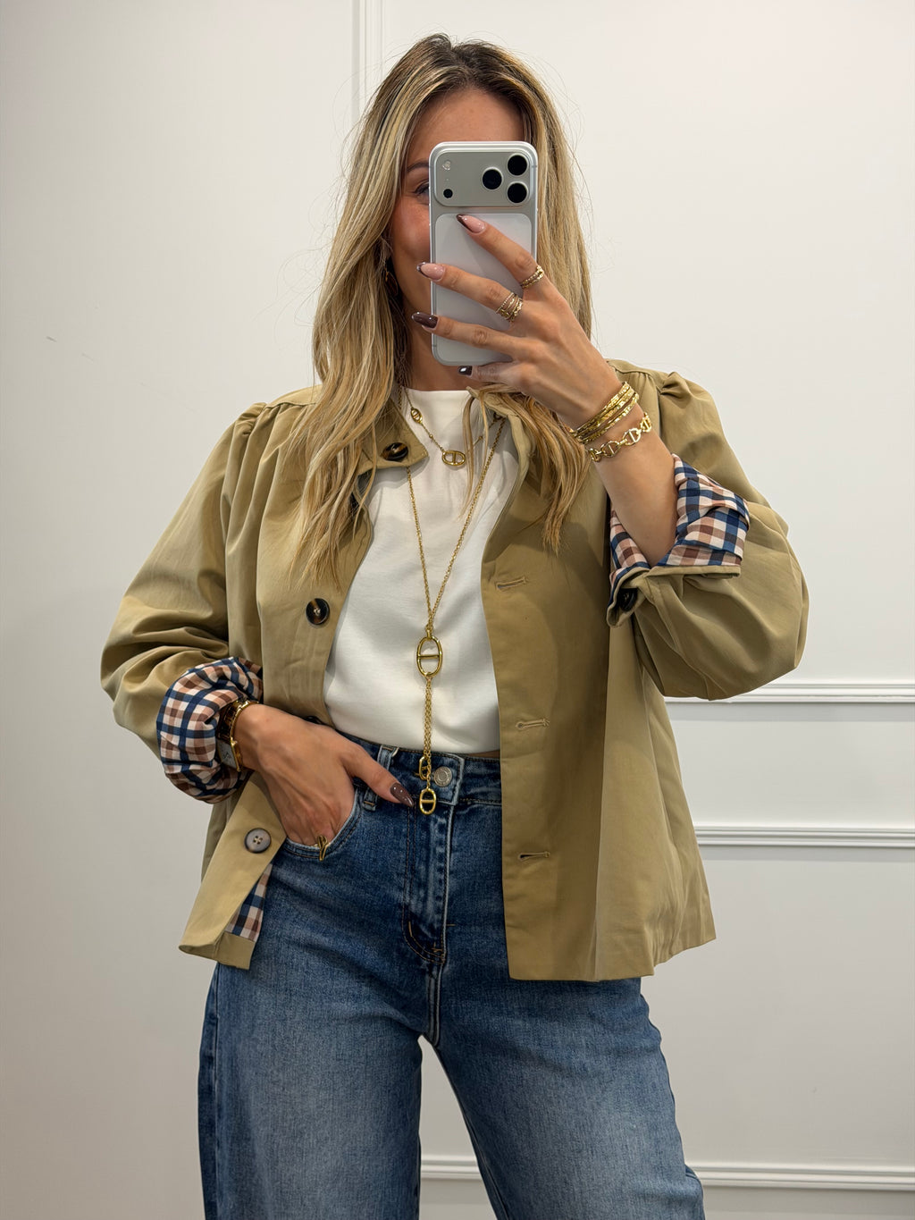 Trench court  - beige