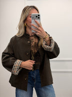 Trench court col festonné - choco