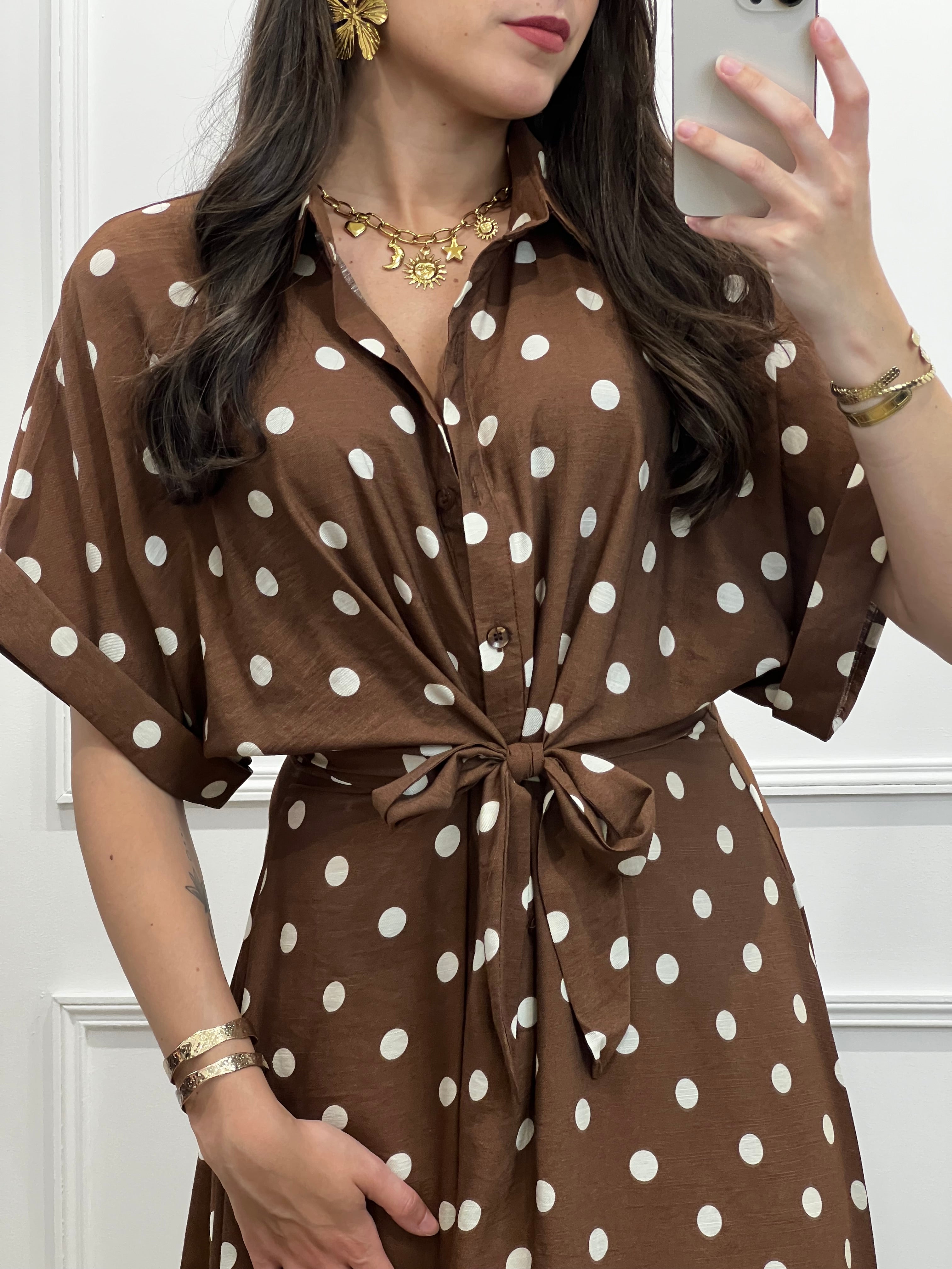 Robe longue à pois - Choco