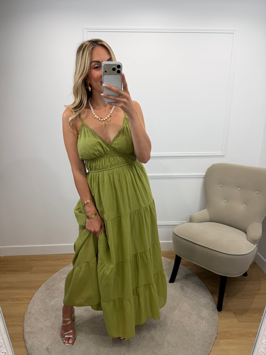 Robe Soraya - Vert olive