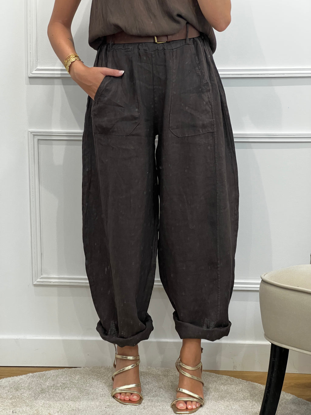 Pantalon Ballon Lin - Chocolat
