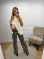 Jean WIDE LEG - LEOPARD