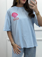 T-shirt THE SEA - Bleu pastel