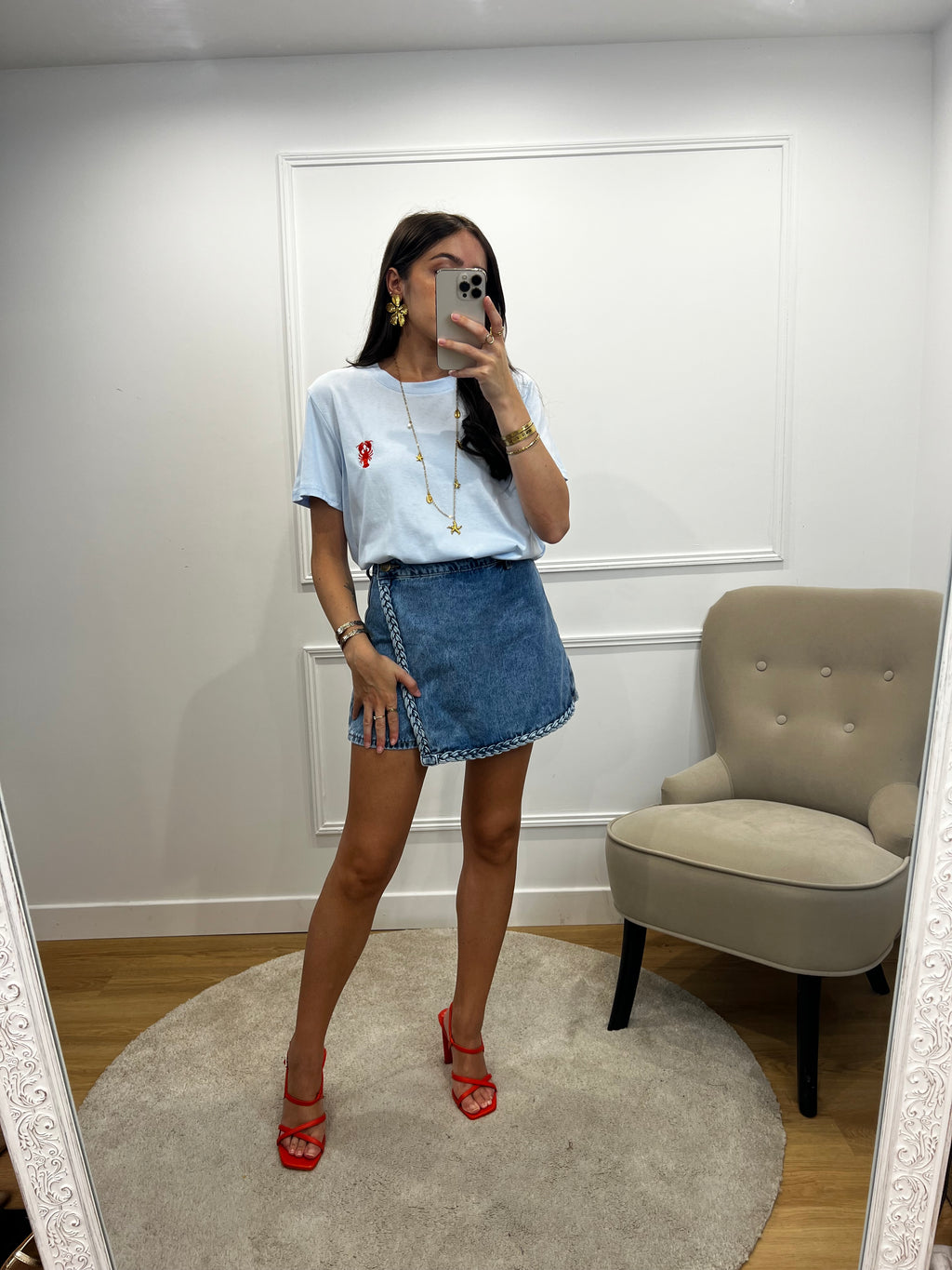 T-shirt HOMARD - bleu ciel