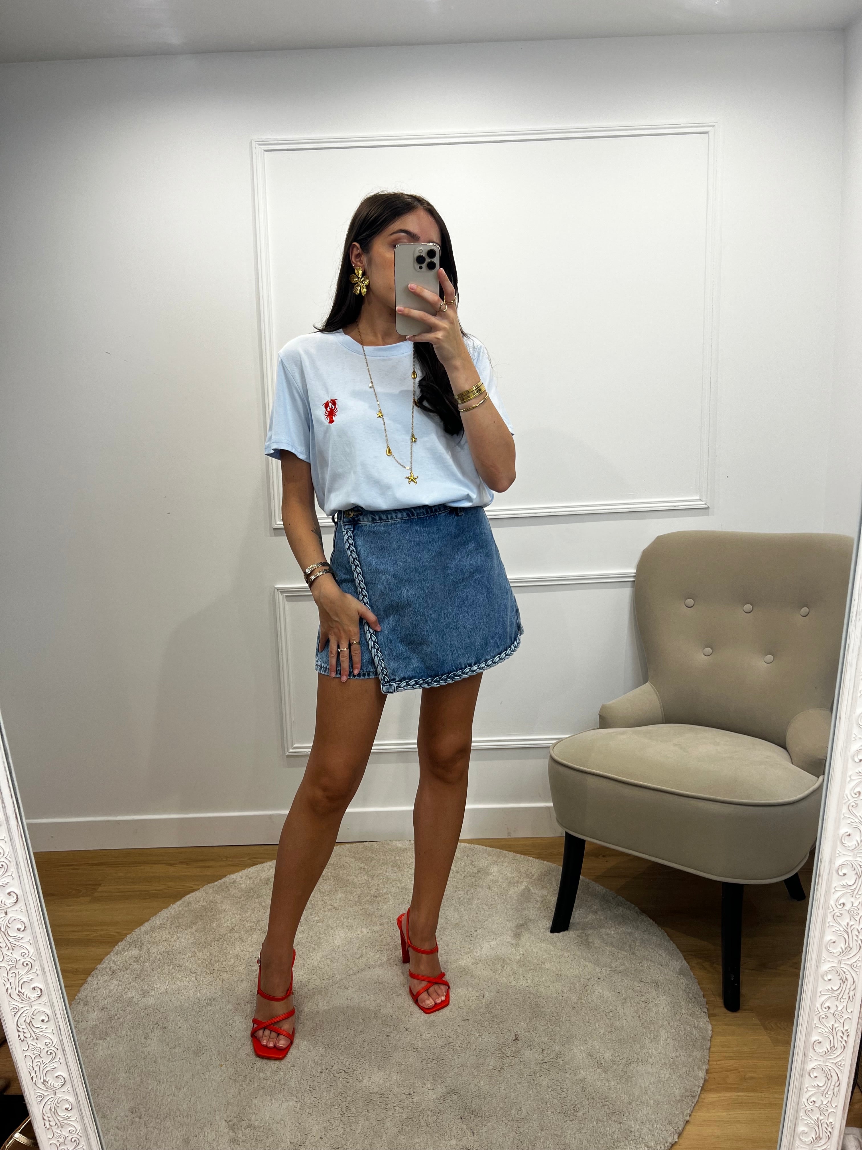 T-shirt HOMARD - bleu ciel