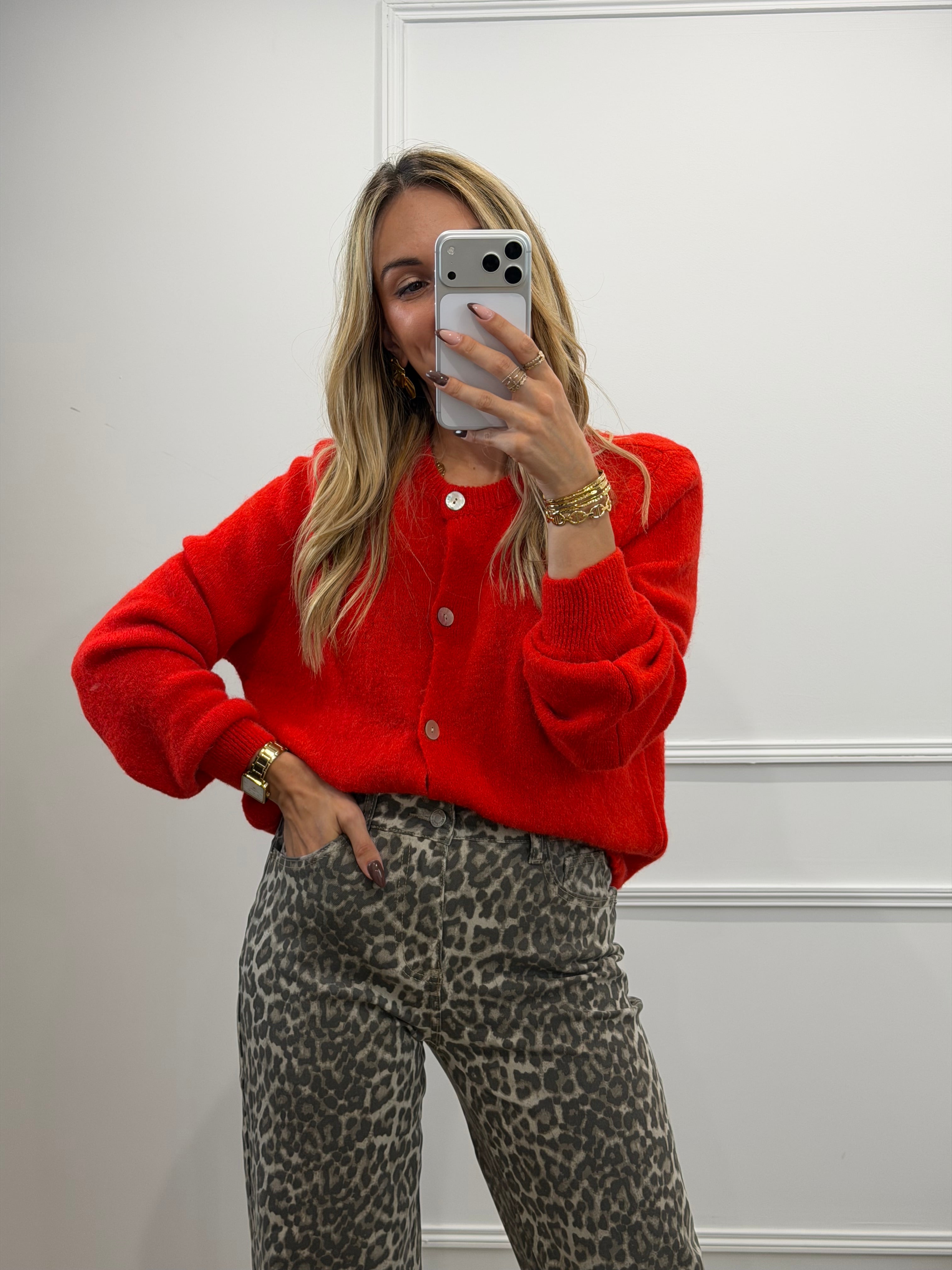 Gilet alpaga MARCEAU - ROUGE