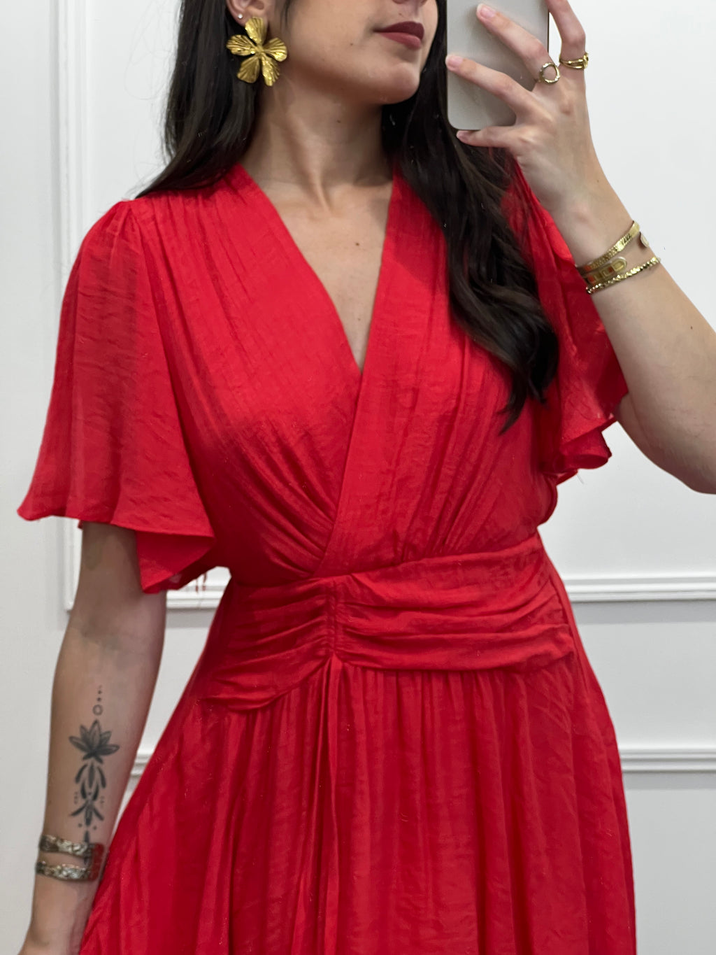 Robe courte corail