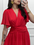 Robe courte corail