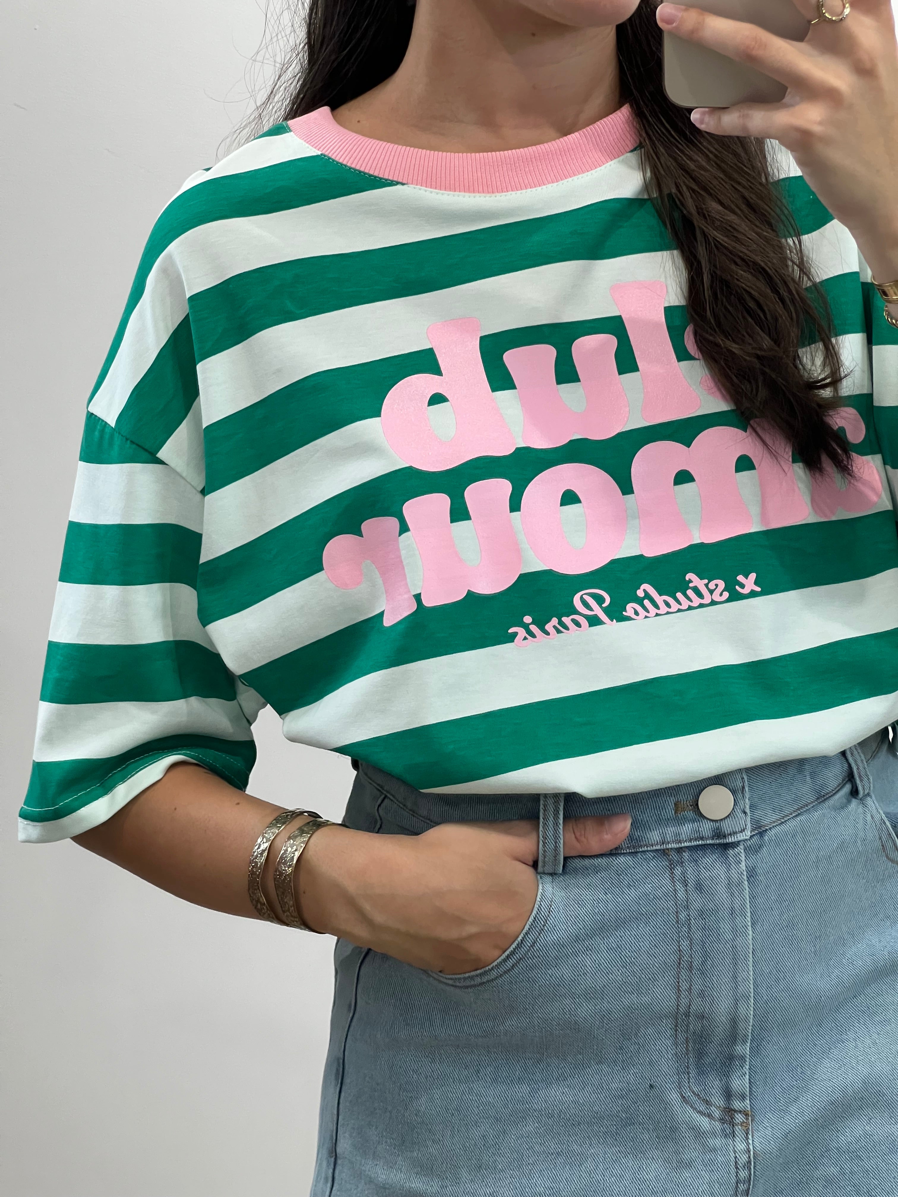 T-shirt Club Amour - Vert