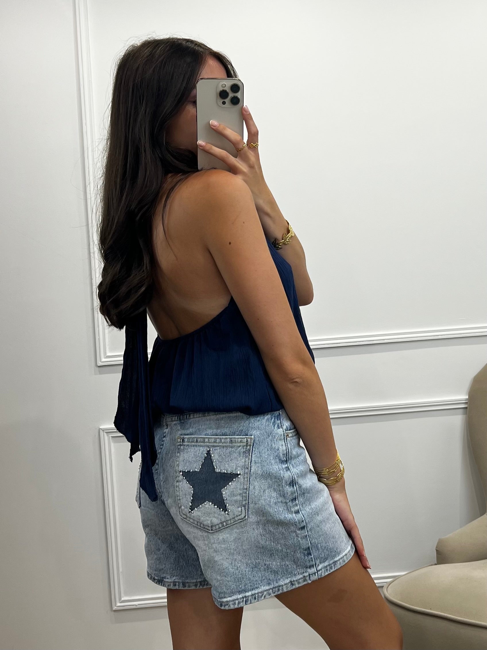 Top Alma - Bleu Marine