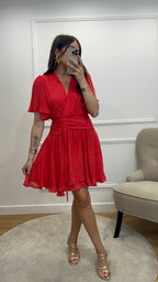 Robe courte corail