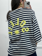 T-shirt marinière SOLEIL - marine