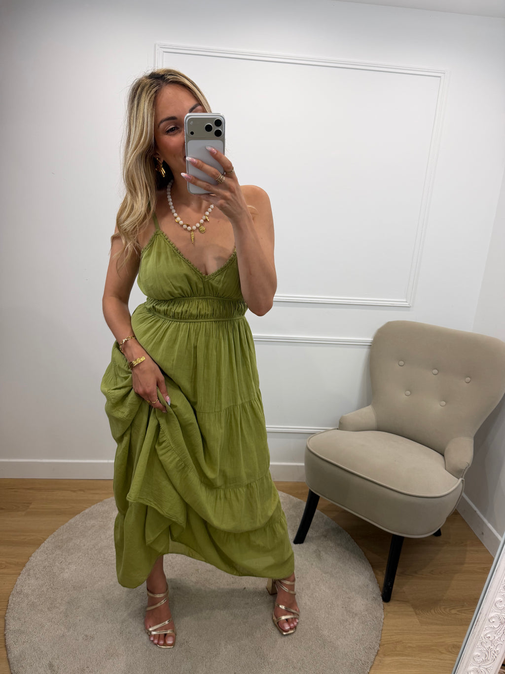 Robe Soraya - Vert olive
