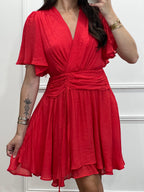 Robe courte corail