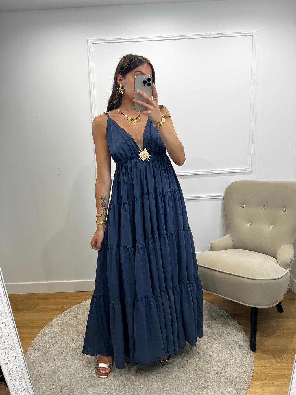 Robe SUN longue - Bleu Marine