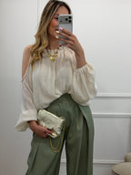 Pantalon à pinces Léon - Vert d'eau