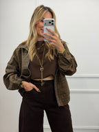 Veste motifs à carreaux