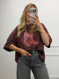 T-shirt Santiags - Bordeau