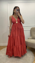 Robe SUN longue - Terracotta