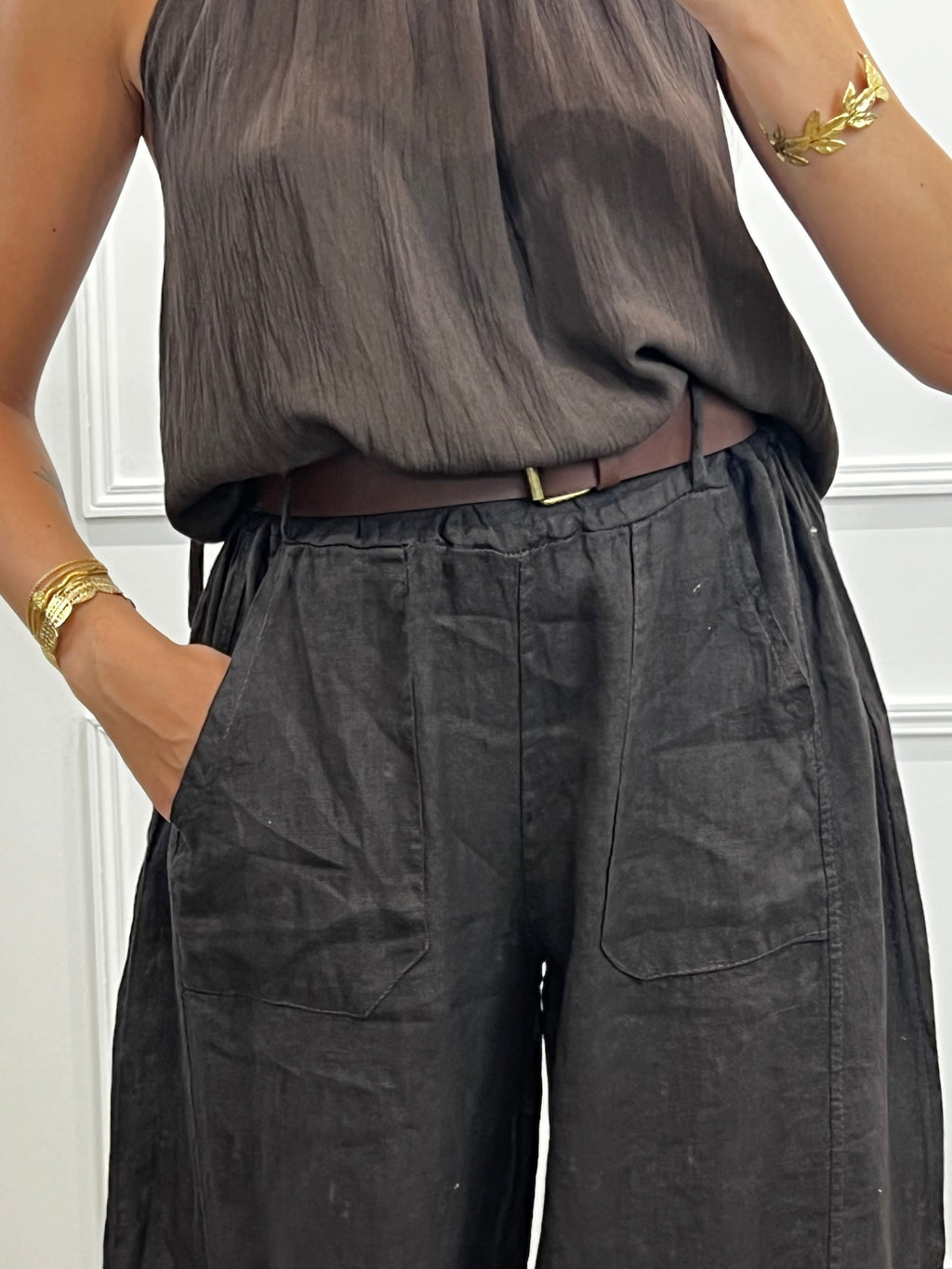 Pantalon Ballon Lin - Chocolat