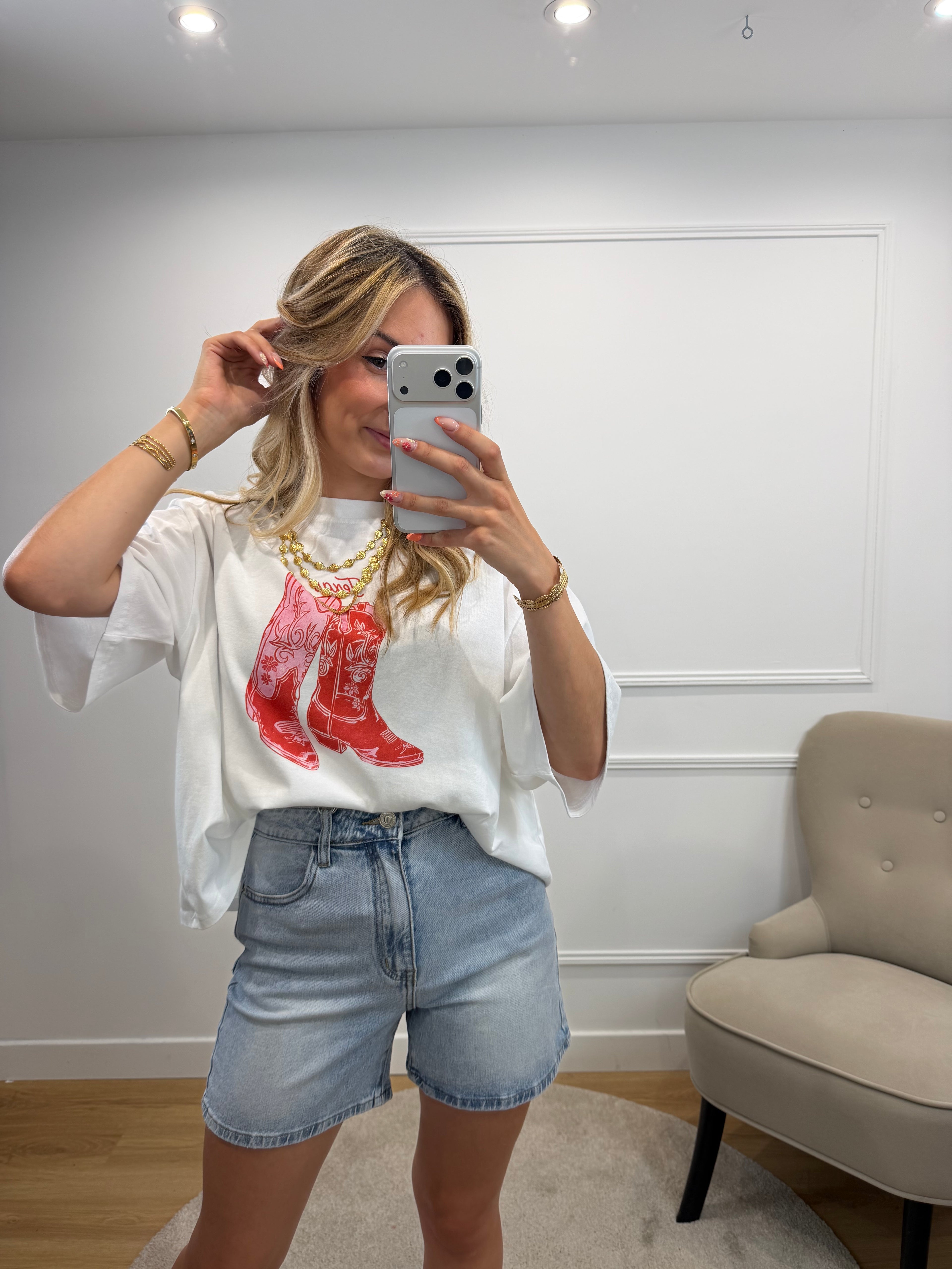 T-shirt Santiags - Blanc