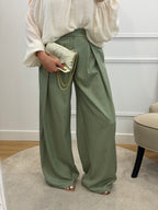 Pantalon à pinces Léon - Vert d'eau