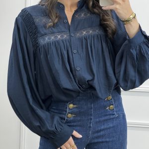 BLOUSE FLUIDE ALICE BLEU MARINE