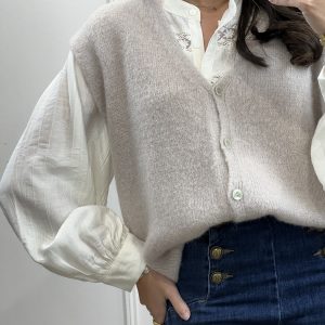 GILET EDEN 30% ALPAGA BEIGE
